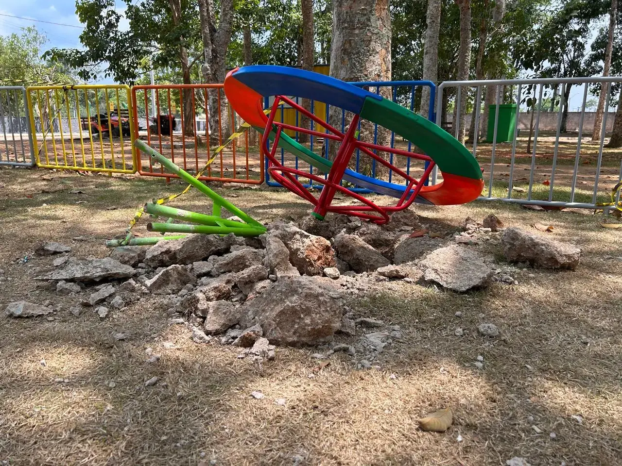 Parque Circuito sofre danos e vandalismo dias após revitalização em Porto Velho