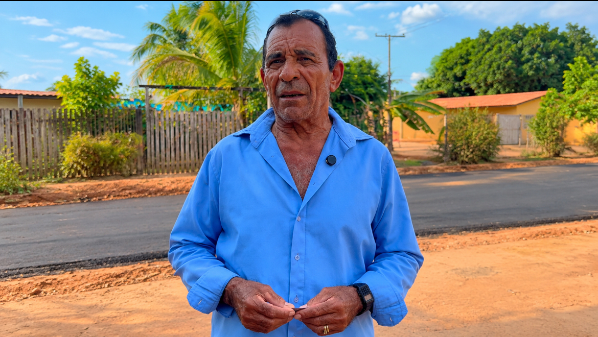 Milton Siqueira comemorou as melhorias após a pavimentação da via