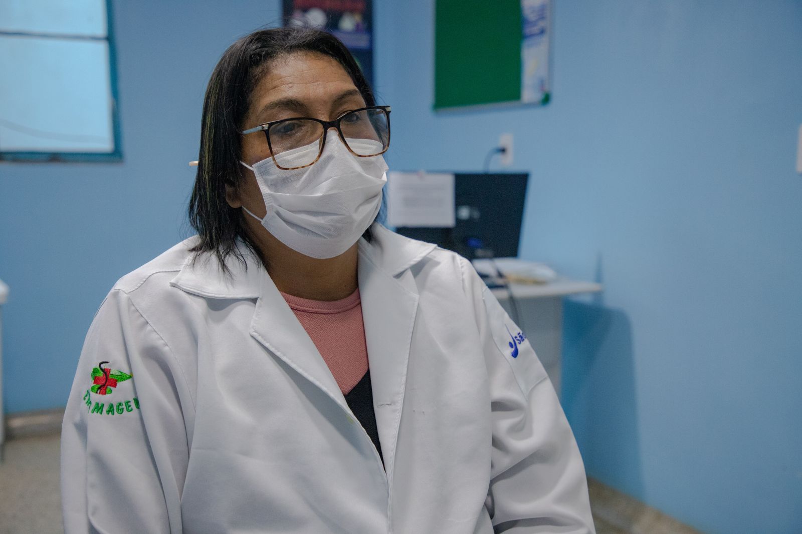 Fátima Leitão, uma das primeiras a ser vacinada contra covid pelo município