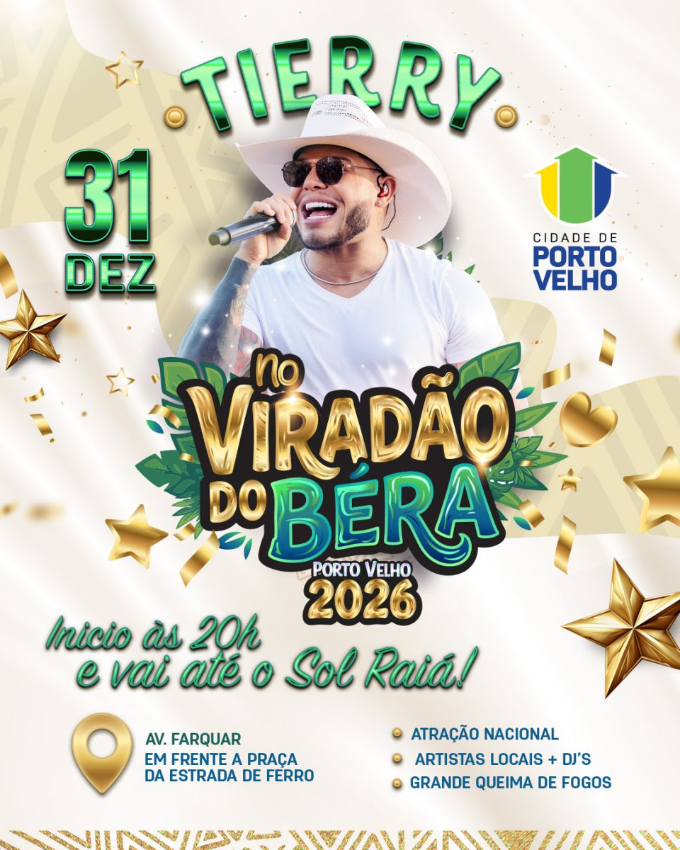 Tierry será a atração nacional consolidando o evento como um dos maiores já realizados na capital