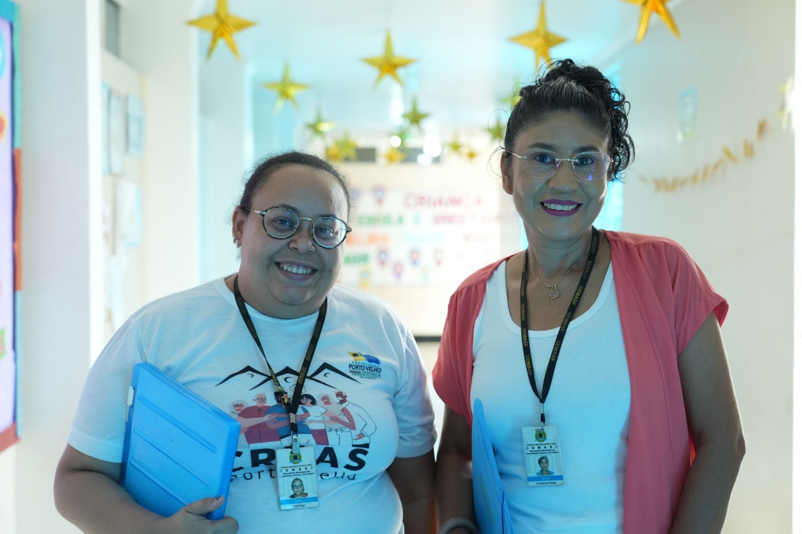 Psicóloga Dila Oliveira e a assistente social Nilva Lopes, ambas do Creas