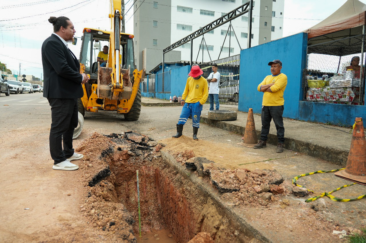 Equipe da Semusb já começou a trabalhar no local