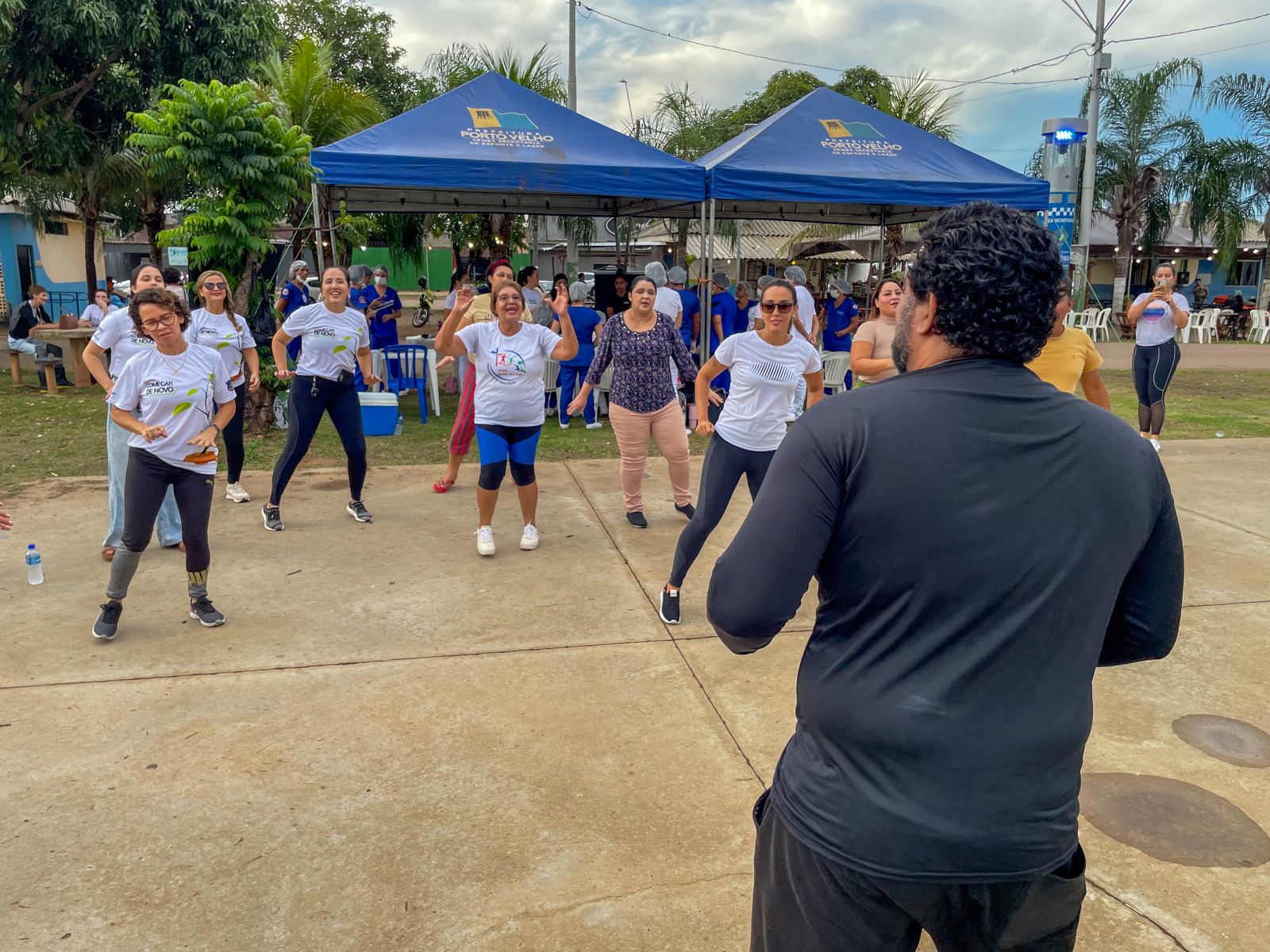 A dança também foi uma opção de atividade no evento