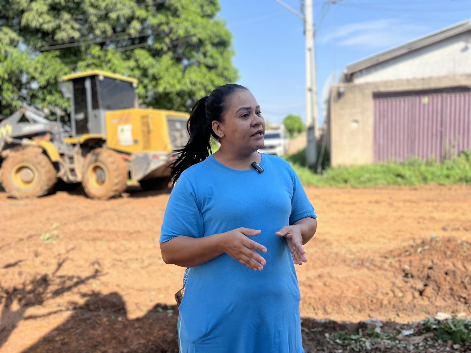 Jeiciane Carvallho afirmou que o local ficava praticamente intransitável por conta dos buracos e da lama