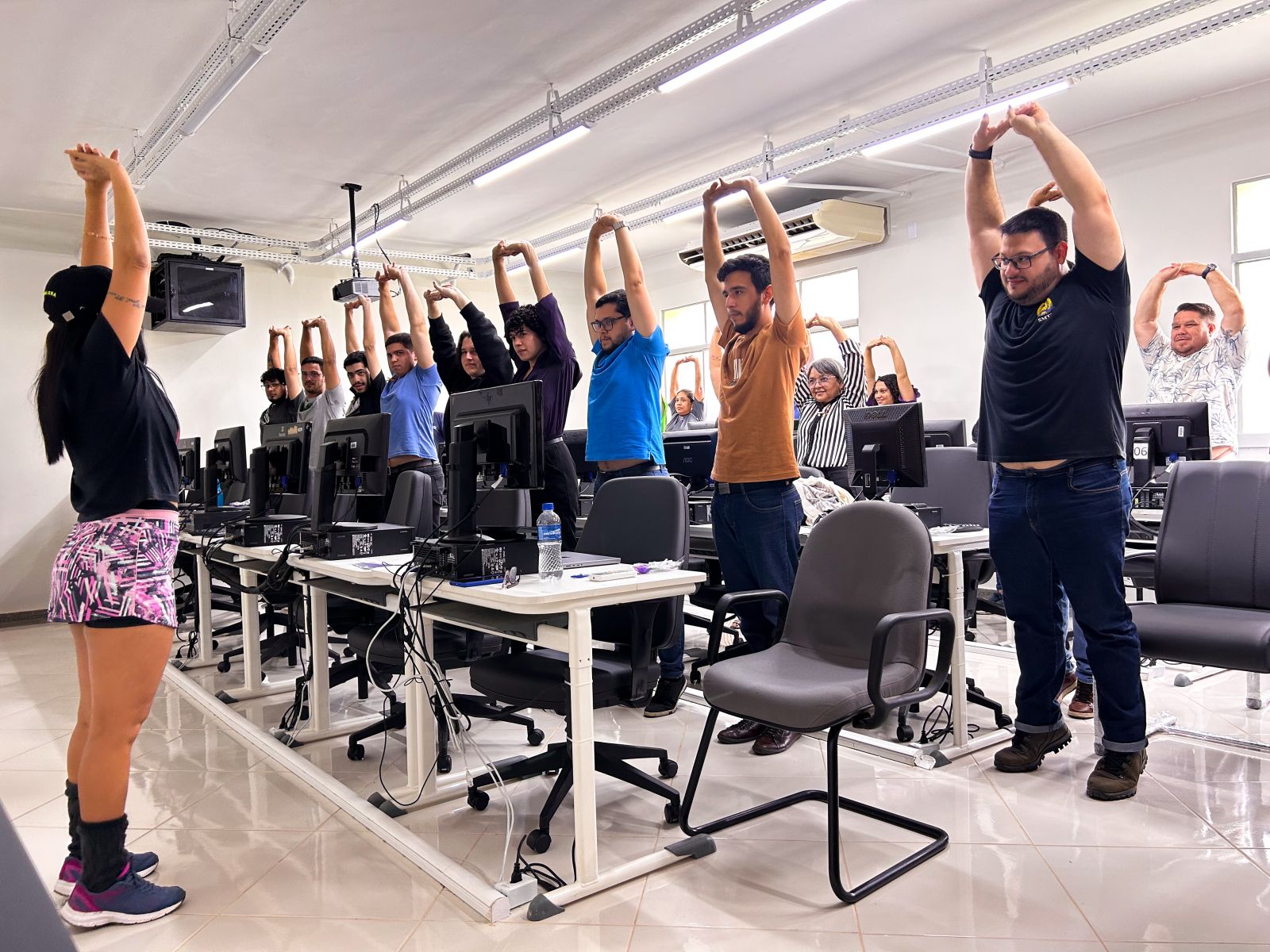 Após a palestra, participantes tiveram um momento de atividade laboral