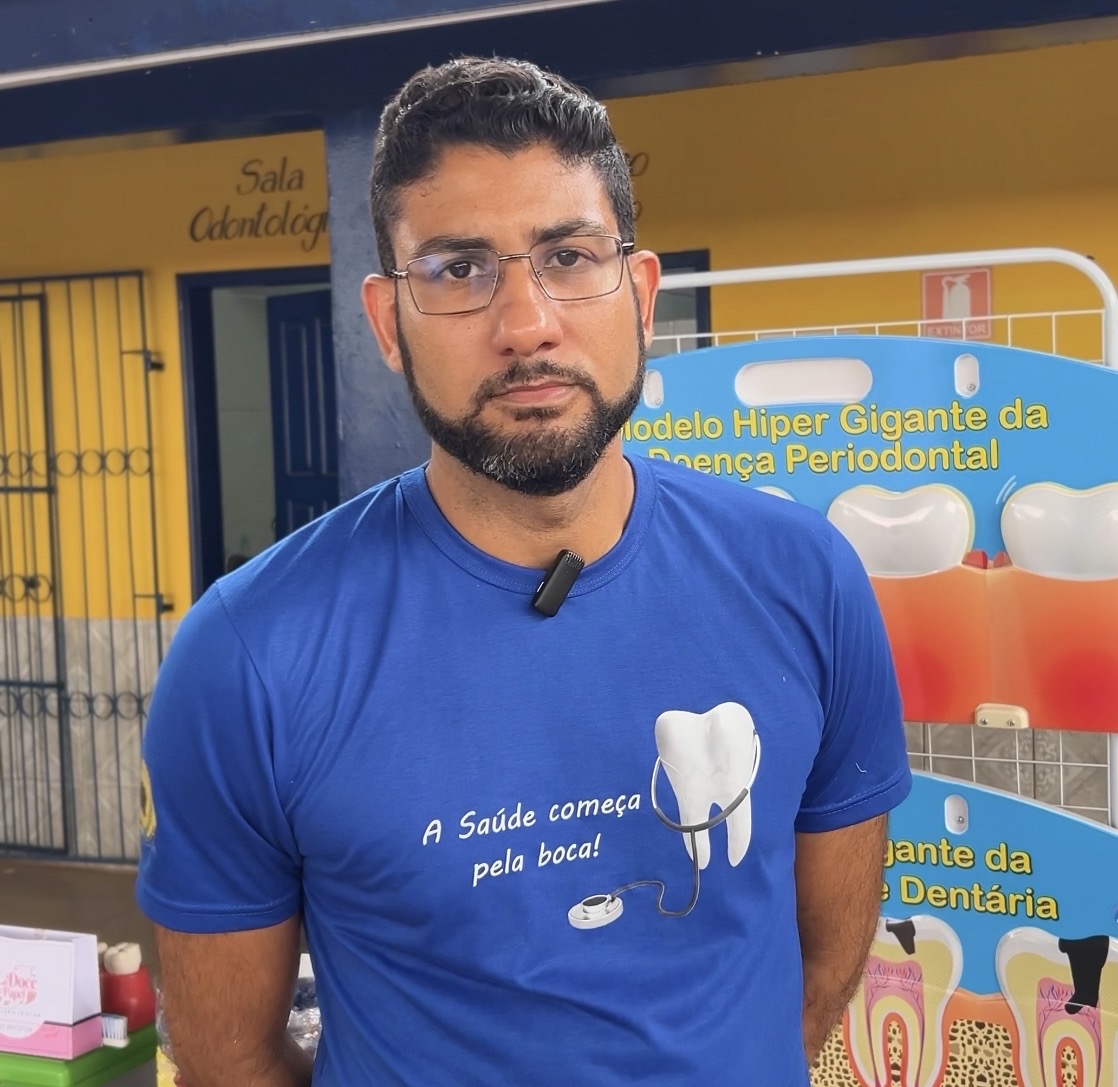 O cirurgião-dentista João Ricardo, destacou a importância das ações educativas e preventivas realizadas durante o “Dia B” da Saúde Bucal