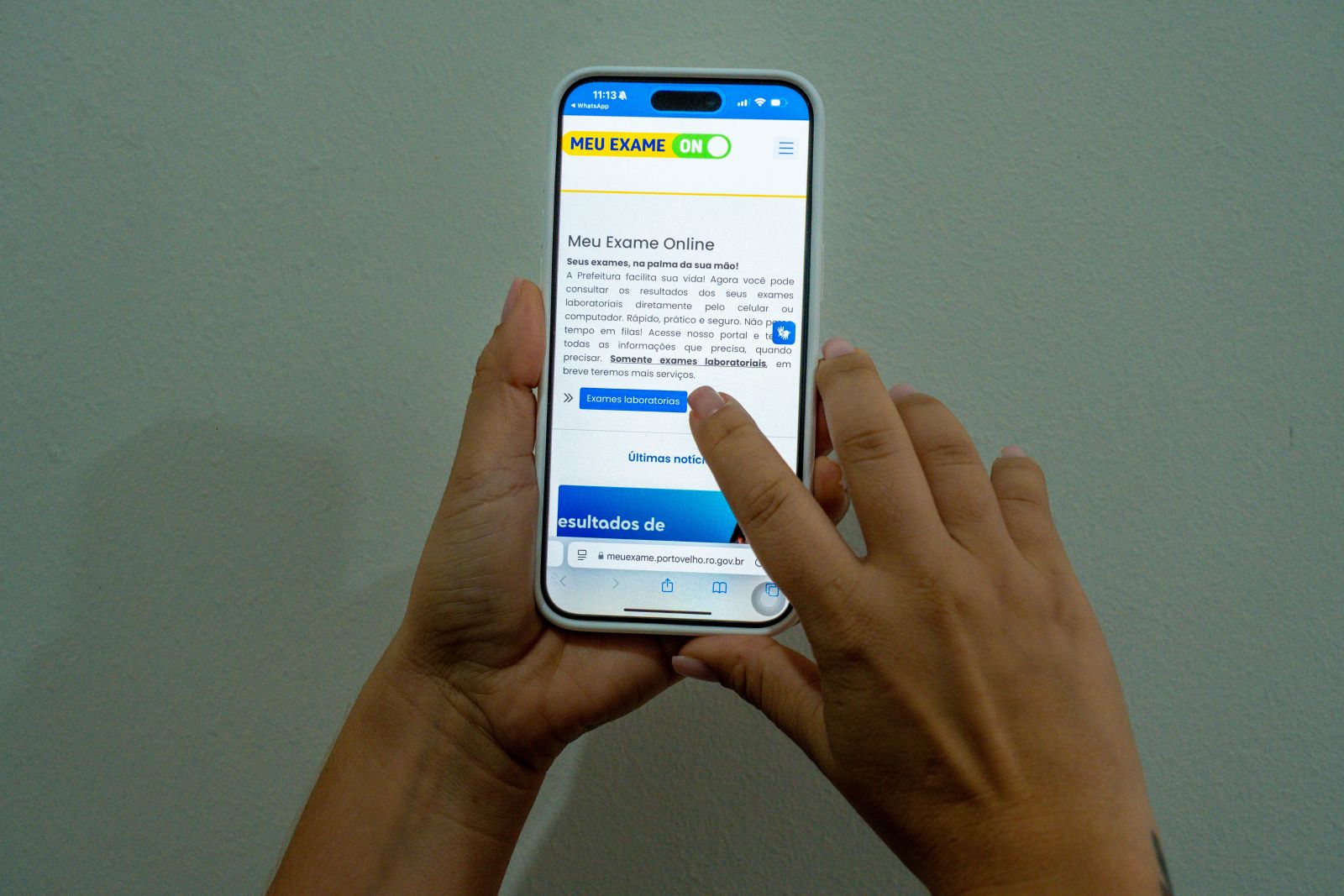 Prefeitura lançou o aplicativo Meu Exame On para a população ter acesso ao resultado do exame pelo celular ou computador