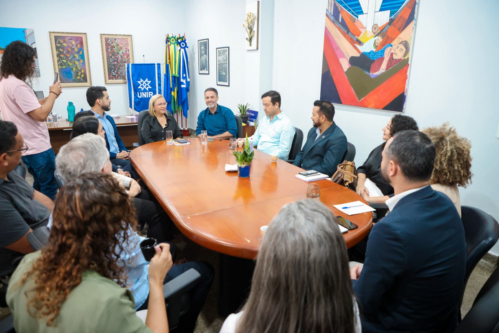 Reunião de boas-vindas e alinhamentos aconteceu na reitoria da Unir