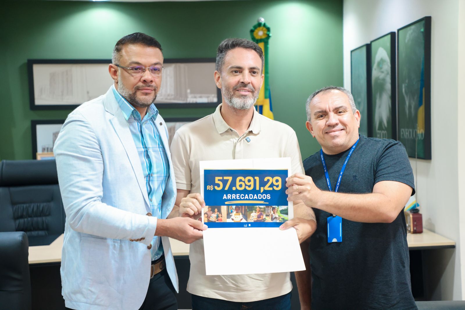 Foram arrecadados mais de R$ 57 mil que serão revertidos em cestas básicas 