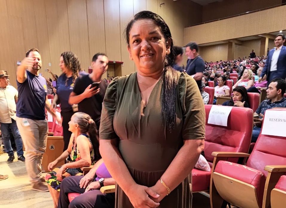 Vânia Meire é presidente do bairro Parque Amazônia e falou sobre a satisfação dos moradores com a conquista